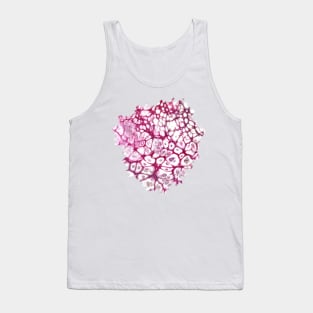 Magenta Cells Acrylic Pour Painting Tank Top